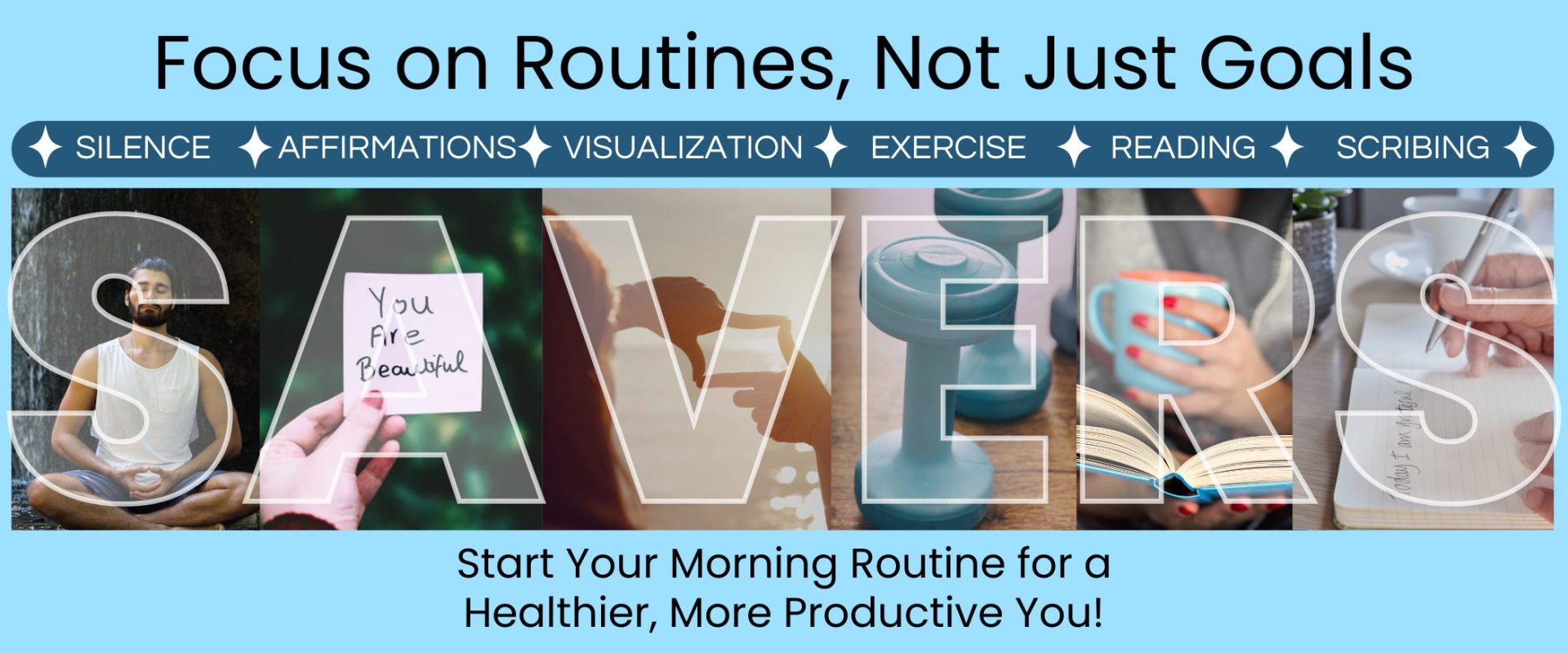 Two women celebrating after a workout outdoors. One woman is smiling and raising her arms in victory, while the other woman, with dark hair, is also raising her arms, both showing a sense of achievement. The background shows a scenic, open field and clear sky.